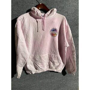 Yazbek Hoodie Mens Large Pink San Jose Del Cabo Graphic Pullover Sweatshirt